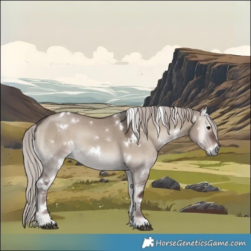 Horse Color:White Spotted Silver Grullo Onyx 