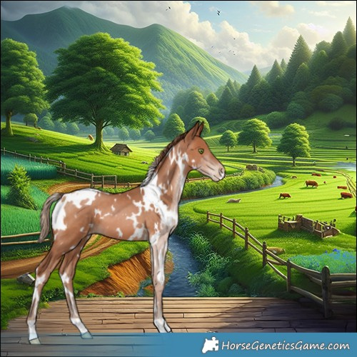 Horse Color:White Spotted Brown Pearl 