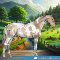 Horse Color:White Spotted Grullo Pearl 