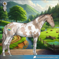 Horse Color:White Spotted Grullo Pearl 