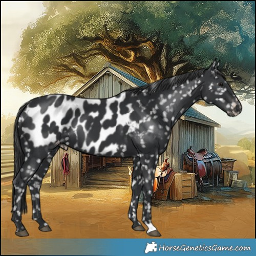 Horse Color:Black Appaloosa 