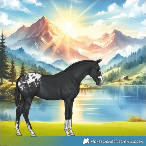 Horse Color:Black Appaloosa 
