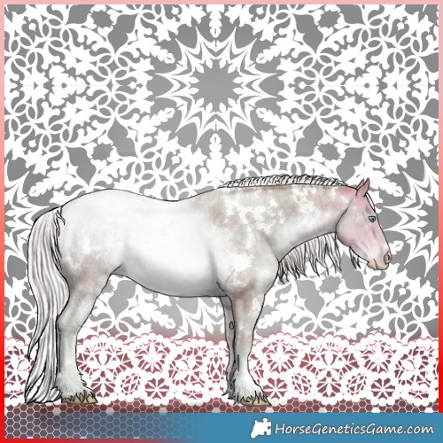 Horse Color:Watercolor White Spotted Silver Brown Snowdrop Pearl Mushroom 