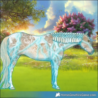 Horse Color:Thunderstruck White Spotted Chocolate Palomino Ice Mushroom Tobiano 