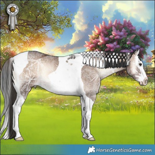 Horse Color:Liver Red Onyx Ice Splash Tobiano Rabicano 