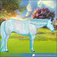 Horse Color:Platinum Thunderstruck Watercolor Palomino Ice Rabicano 