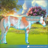 Horse Color:Thunderstruck Watercolor Liver Red Onyx Sabino 