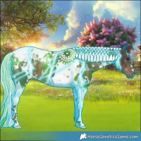 Horse Color:Thunderstruck White Spotted Liver Chestnut Mushroom Tobiano 