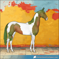 Horse Color:Watercolor Liver Chestnut Tobiano 