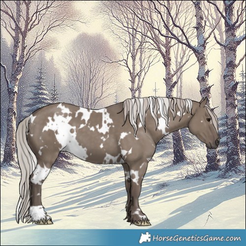 Horse Color:White Spotted Silver Grullo 