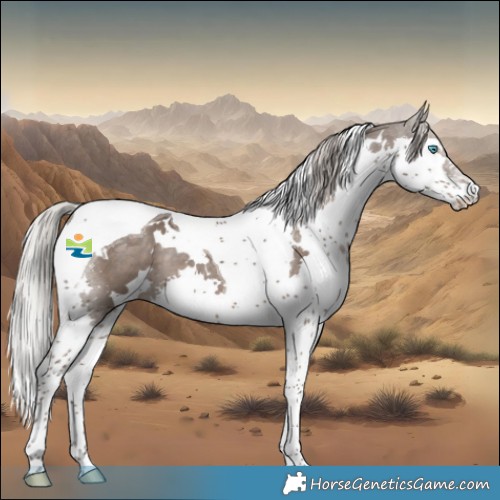 Horse Color:White Spotted Silver Black Splash Tobiano 