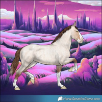 Horse Color:Amber Champagne Roan Dun Splash Varnish 