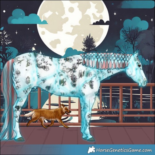 Horse Color:Painted Thunderstruck White Spotted Blue Onyx Chinchilla Ice Sabino 