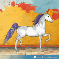 Horse Color:Watercolor Bay Roan Splash