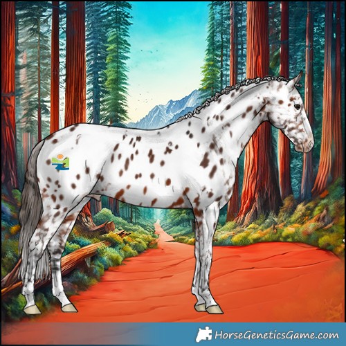 Horse Color:White Spotted Brown Near Leopard Rabicano 