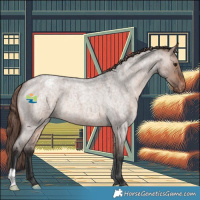 Horse Color:Brown Roan Dun Mushroom Varnish 