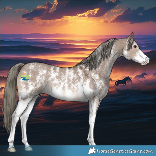 Horse Color:Liver Red Dun Mushroom Sabino 