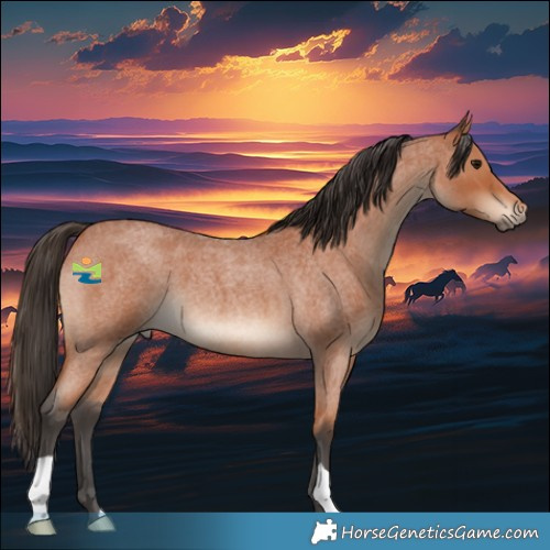Horse Color:Bay Roan 