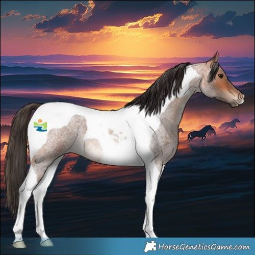 Horse Color:Bay Roan Tobiano 