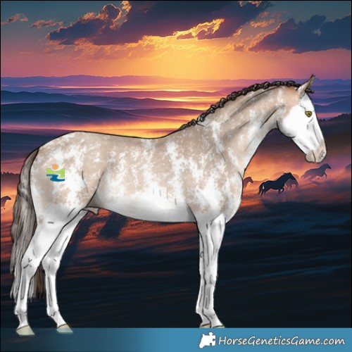 Horse Color:Amber Champagne Sabino Splash 