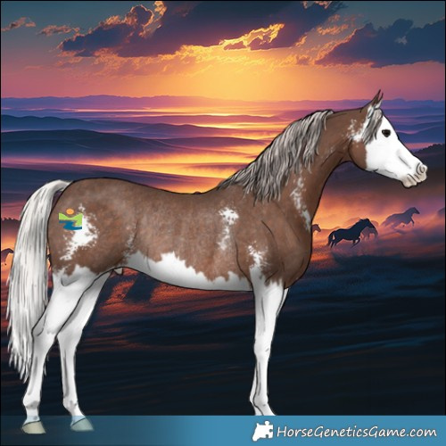 Horse Color:Silver Black Sabino Splash Rabicano 
