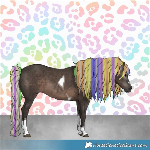 Horse Color:Gray Painted Silver Black Tobiano 