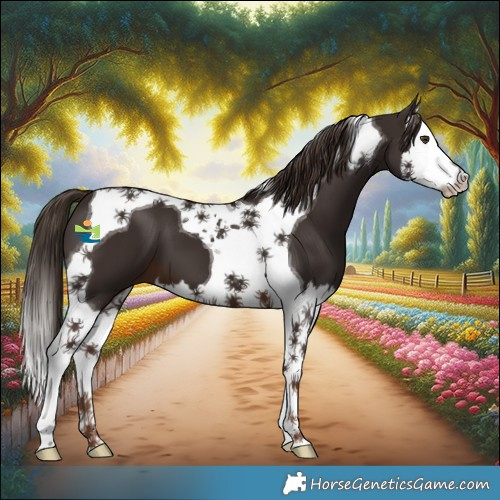 Horse Color:Liver Chestnut Splash Tobiano 