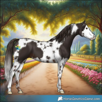 Horse Color:Liver Chestnut Splash Tobiano 