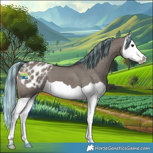 Horse Color:Platinum Painted Grullo Splash Blanket 