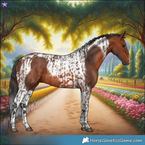 Horse Color:Bay Rabicano and Bay Tobiano Rabicano