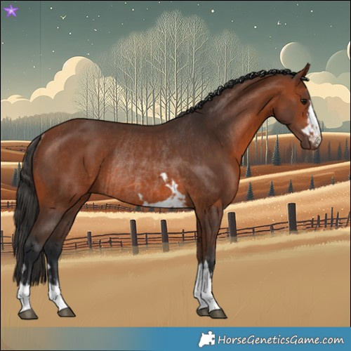 Horse Color:Bay Rabicano and Bay Rabicano