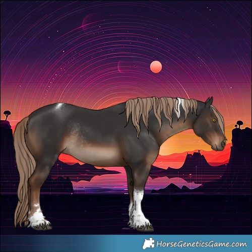 Horse Color:Liver Chestnut Tobiano Rabicano 