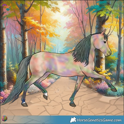 Horse Color:Nacre Watercolor Bay Dun 