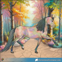 Horse Color:Nacre Watercolor Bay Dun