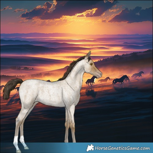 Horse Color:Classic Cream Champagne Roan 