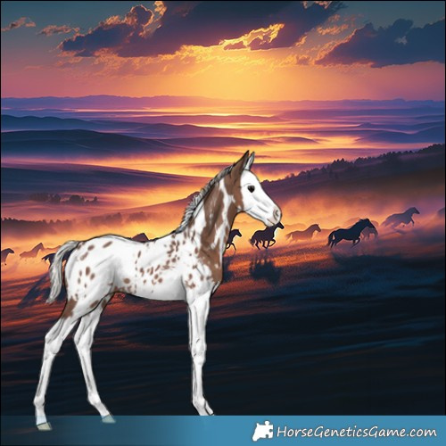 Horse Color:White Spotted Silver Black Splash Appaloosa 