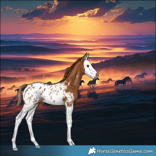 Horse Color:Gray Chestnut Splash Appaloosa 