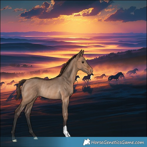 Horse Color:Brown Dun Varnish Rabicano 