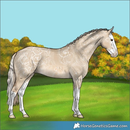 Horse Color:Chocolate Palomino Ice Dun Splash 