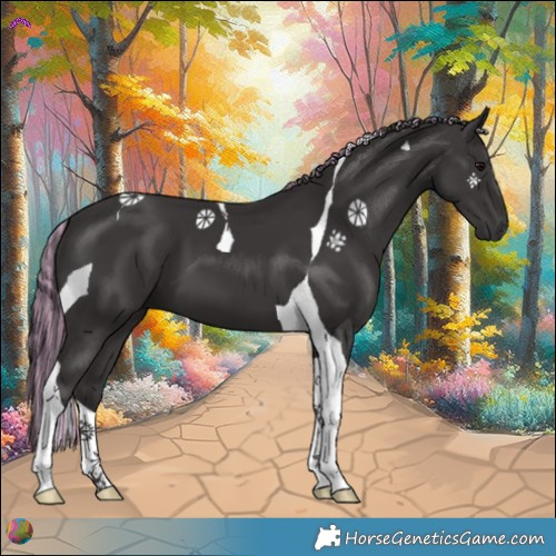 Horse Color:Painted Smoky Black Tobiano 