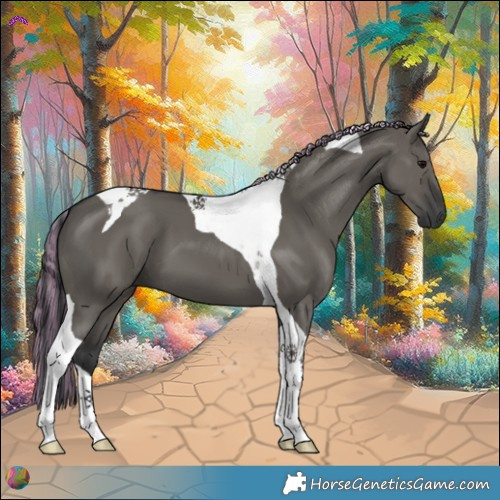 Horse Color:Painted Grullo Tobiano