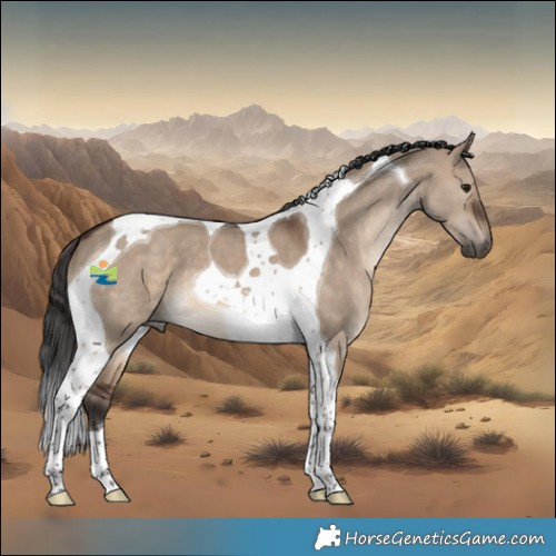 Horse Color:Brown Dun Tobiano 