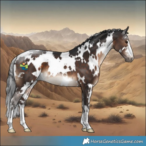 Horse Color:White Spotted Brown 