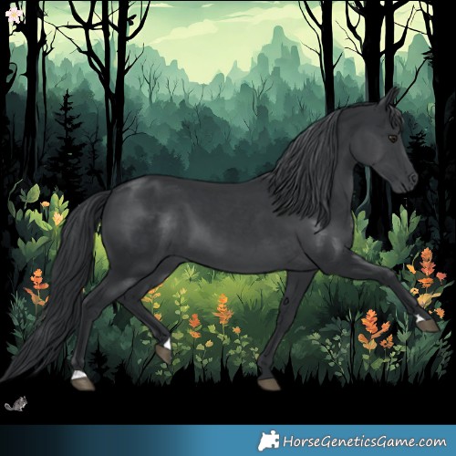 Horse Color:Black Chinchilla 