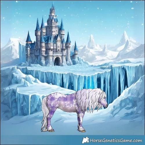Horse Color:Watercolor Plaid  White Spotted Silver Brown Chinchilla 