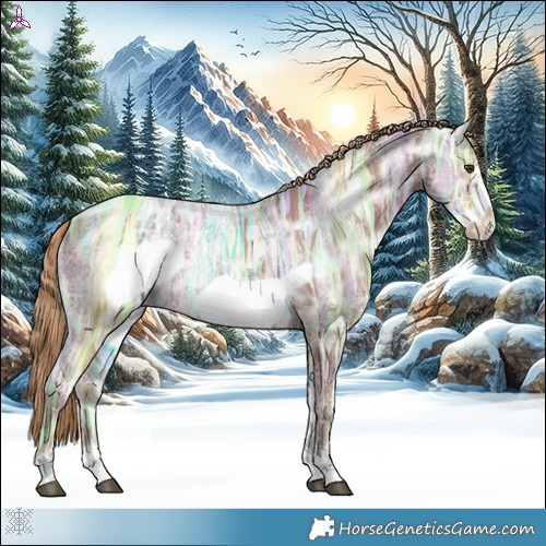 Horse Color:Chestnut Ice Frame Rabicano