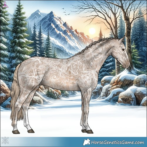 Horse Color:Chocolate Palomino Ice Sabino