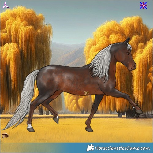 Horse Color:Liver Chestnut Mushroom Rabicano 