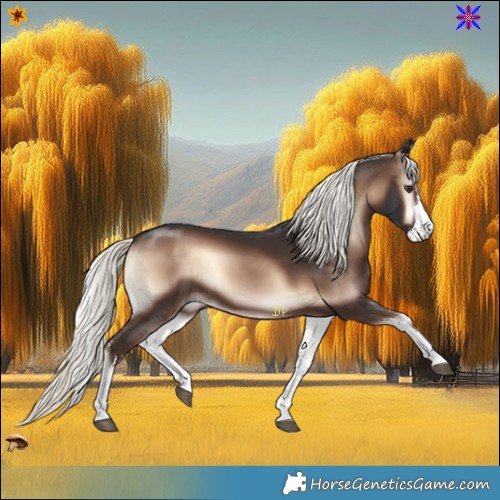 Horse Color:White Spotted Liver Red Onyx Mushroom 