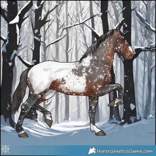 Horse Color:Brown Appaloosa